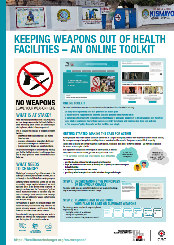 Weapons Tool Poster | ICRC Health Care In Danger